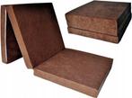 Compact matras met wasbare hoes - Lichtbruin - Opvouwbaar..., Huis en Inrichting, Slaapkamer | Matrassen en Bedbodems, Ophalen of Verzenden