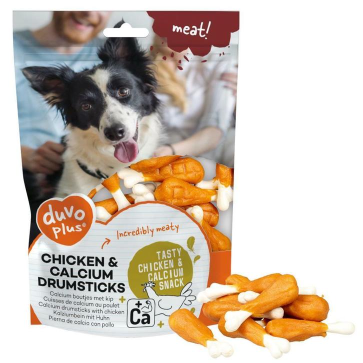 Duvo Meat! kip & calcium drumsticks 180gr, Dieren en Toebehoren, Dierenvoeding