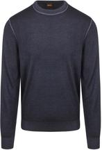 BOSS Pullover Astefano Wol Navy maat Maat 52/54 (L) Heren, Kleding | Heren, Truien en Vesten, Maat 52/54 (L), BOSS, Nieuw, Verzenden