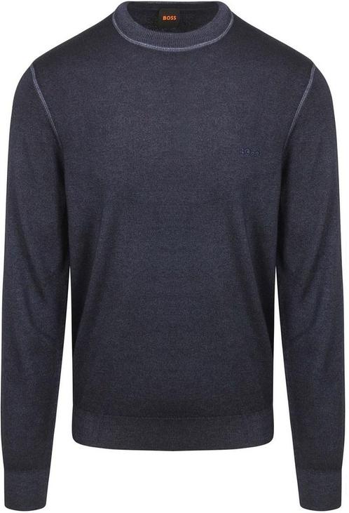 BOSS Pullover Astefano Wol Navy maat Maat 52/54 (L) Heren, Kleding | Heren, Truien en Vesten, Blauw, Nieuw, Maat 52/54 (L), Verzenden