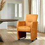 Leren eetkamerstoel Pleasure - Kenia Cognac (cognac) - Met, Huis en Inrichting, Stoelen, Eigentijds, Modern, Bruin, Nieuw, Leer