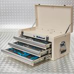 Datona Gereedschapskist drie lades - 3 lades gevuld - wit -, Doe-het-zelf en Bouw, Gereedschapskisten, Ophalen of Verzenden, Nieuw