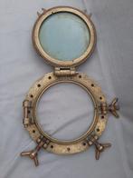 Objets maritimes - Bronze, Cuivre, Verre- Hublot avec miroir, Antiquités & Art