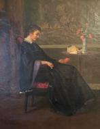 Alfred Stevens (1823-1906) Attrib.t - Mijmerende vrouw