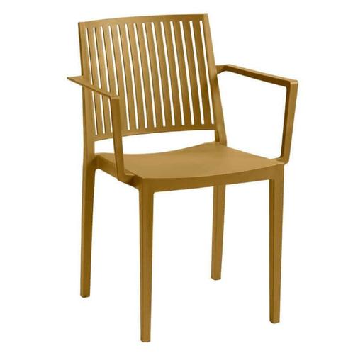 Stoel | EVORA | Kunststof | Camel | In-/Outdoor |, Zakelijke goederen, Horeca | Keukenapparatuur, Nieuw in verpakking, Verzenden