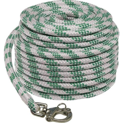 10mm x 30m Zeilval met Gesplitste Snapsluiting Wit-Groen, Watersport en Boten, Accessoires en Onderhoud, Nieuw, Ophalen of Verzenden