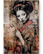 Ksavera - Japanese geisha DS0507 - XXL canvas - 120cm, Antiek en Kunst