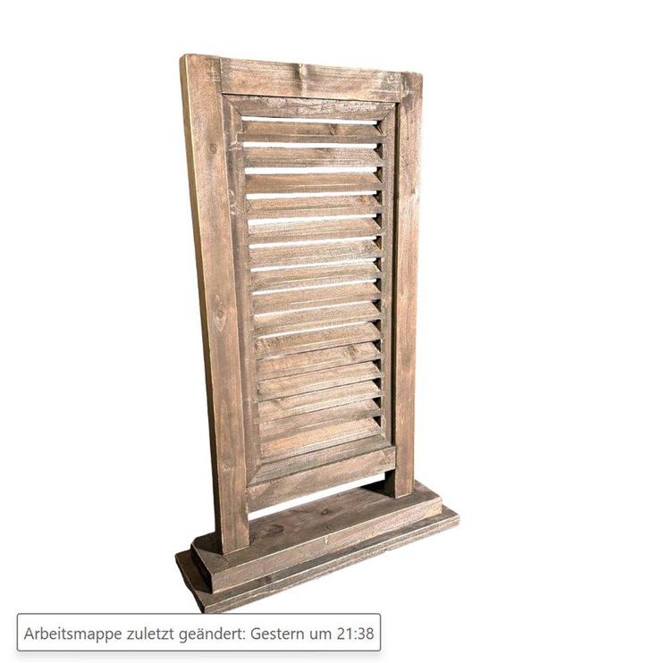 Houten robuuste shutter – single | Brussels Brown (Wonen), Huis en Inrichting, Woonaccessoires | Overige, Nieuw, Ophalen of Verzenden