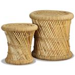 vidaXL Krukken 2 st bamboe en jute, Verzenden, Nieuw