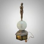 Daprès CHIPARUS - Lampe - Bois, Bronze, Verre - The little, Antiek en Kunst