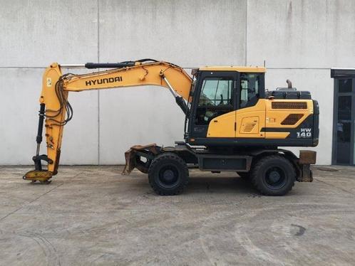 Veiling: Bandenkraan Hyundai HW140 Diesel 145pk 2017, Articles professionnels, Machines & Construction | Grues & Excavatrices