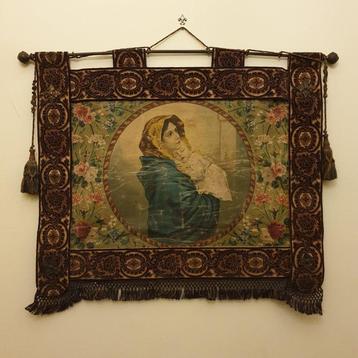 Stendardo Religioso da processione - Madonna con il Bambino, Antiek en Kunst