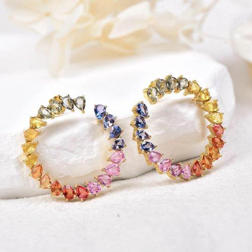 Zonder Minimumprijs - Oorbellen Zilver - Gemengde edelstenen, Handtassen en Accessoires, Oorbellen