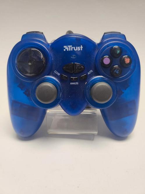 Blauwe Trust Controller Playstation 2, Games en Spelcomputers, Games | Sony PlayStation 2, Zo goed als nieuw, Ophalen of Verzenden