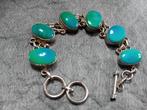 Zonder minimumprijs - Armband Zilver Turquoise, Handtassen en Accessoires, Armbanden, Nieuw