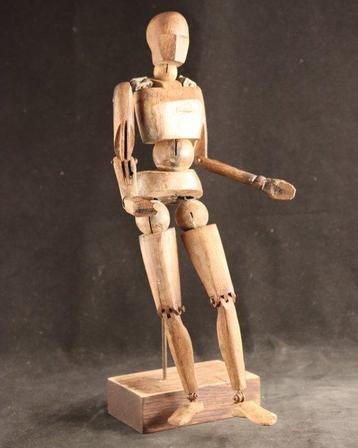 Antieke - Mannequin - Ledenpop - Hout beschikbaar voor biedingen