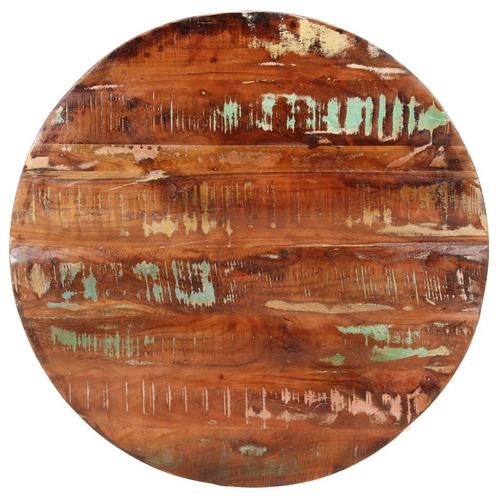 vidaXL Tafelblad rond Ø 80x2,5 cm massief gerecycled hout, Maison & Meubles, Pièces pour table, Envoi