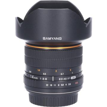 Tweedehands Samyang 14mm f/2.8 ED AS IF UMC Canon CM3340, Audio, Tv en Foto, Ophalen of Verzenden, Gebruikt, Overige typen