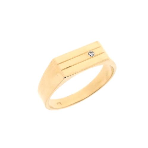 Gouden zegelring met zirconia | Heren (vintage, heren ring), Handtassen en Accessoires, Ringen, Heer, Met edelsteen, Overige kleuren