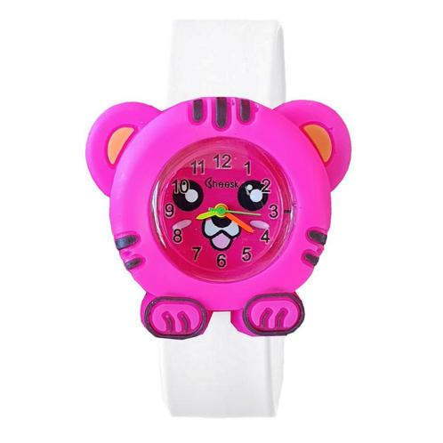 Fako® - Kinderhorloge - Slap On Mini - Tijger - Fuchsia/Wit, Bijoux, Sacs & Beauté, Montres | Enfants, Envoi