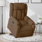 vidaXL Fauteuil inclinable Marron Tissu, Verzenden