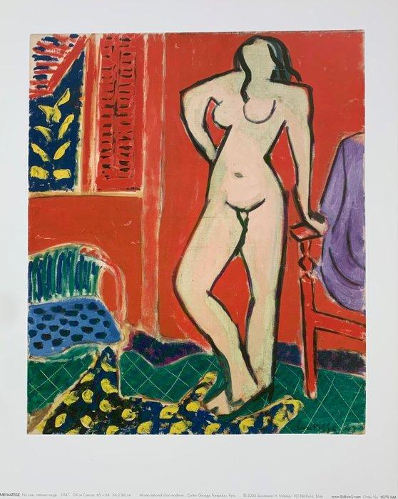 Henri Matisse (after) - Nu rose, intérieur rouge, 1947 -, Antiek en Kunst, Kunst | Tekeningen en Fotografie
