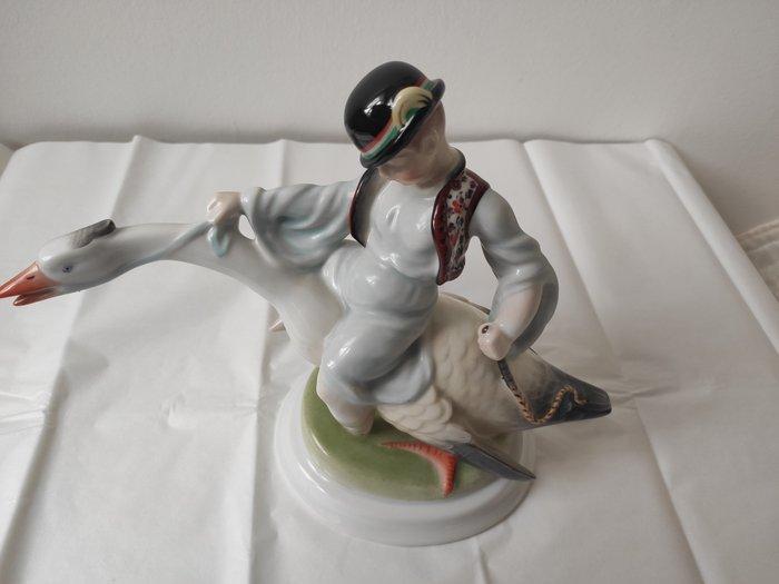 Herend - Figuur - Ludas Matyi grande - Porselein, Antiek en Kunst, Antiek | Glaswerk en Kristal