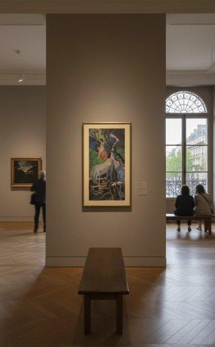Lore Valéry (c. 1950) - Vahiné au Cheval Blanc (Daprès un, Antiek en Kunst, Kunst | Schilderijen | Klassiek