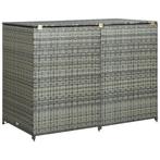 vidaXL Containerberging dubbel 148x77x111 cm poly rattan, Tuin en Terras, Verzenden, Nieuw