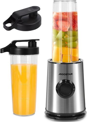 Aigostar Blender - Smoothie Maker - 2 Drinkbekers - 800ml, Verzenden