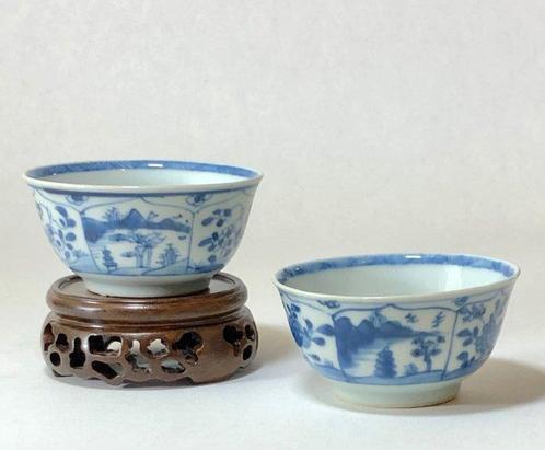 Tasses à thé (2) - Porcelaine - Chine - Kangxi (1662–1722), Antiek en Kunst, Antiek | Overige Antiek