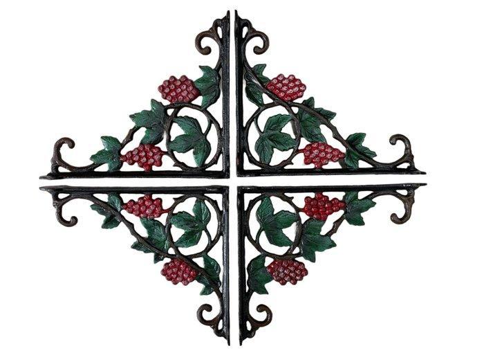 Decoratief ornament (4) - Set van 4 gietijzeren muursteunen, Antiek en Kunst, Kunst | Designobjecten