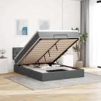 vidaXL Bed met matras 140x200 cm stof donkergrijs, Huis en Inrichting, Slaapkamer | Bedden, Verzenden, Nieuw