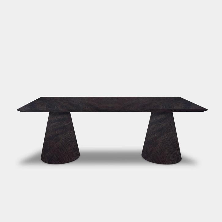 Tafel Rechthoekig Eikenhout  Kegelpoot  280x100, Huis en Inrichting, Tafels | Eettafels