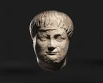 Oud-Romeins, Keizerrijk Marmer Portrethoofd van een man - 26