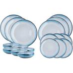 Tweedekans | Bjorn Servies 18 delige set - wit/blauw met, Ophalen of Verzenden, Nieuw