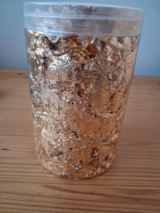 Goudblad in een doos 50 g + Million Dollars Blad - Hoogte:, Verzamelen, Mineralen en Fossielen