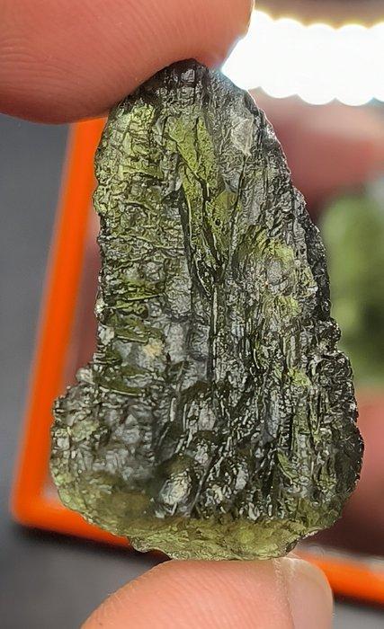 Moldavite Moldavite - de Chlum, Bohême du Sud - Hauteur : 33, Verzamelen, Mineralen en Fossielen