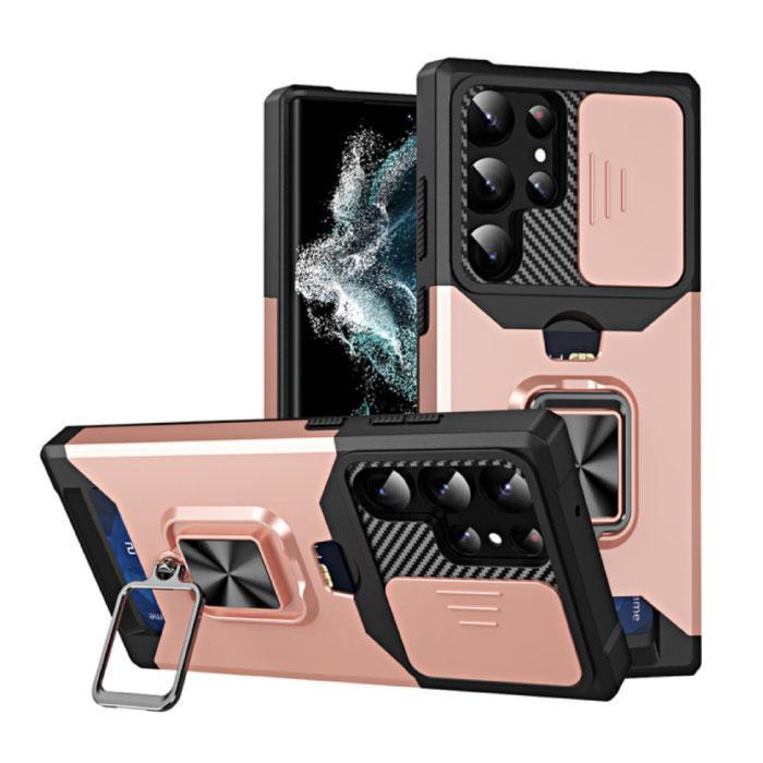 Samsung Galaxy A04s - Card Slot Hoesje met Kickstand en, Telecommunicatie, Mobiele telefoons | Hoesjes en Screenprotectors | Samsung