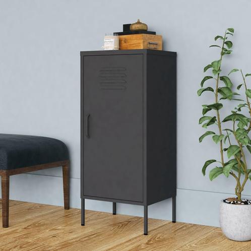 vidaXL Opbergkast 42,5x35x101,5 cm staal antracietkleurig, Huis en Inrichting, Kasten | Overige, Nieuw, Verzenden