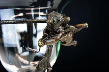 Centre de table - Paire de Chérubins - Amor - Bronze