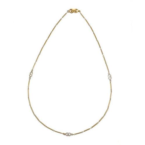Collier - 18 carats Or blanc, Or jaune, Handtassen en Accessoires, Kettingen