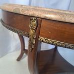 Bijzettafel - Hout, Marmer, Brons - Hoogte: 45 cm, Antiek en Kunst