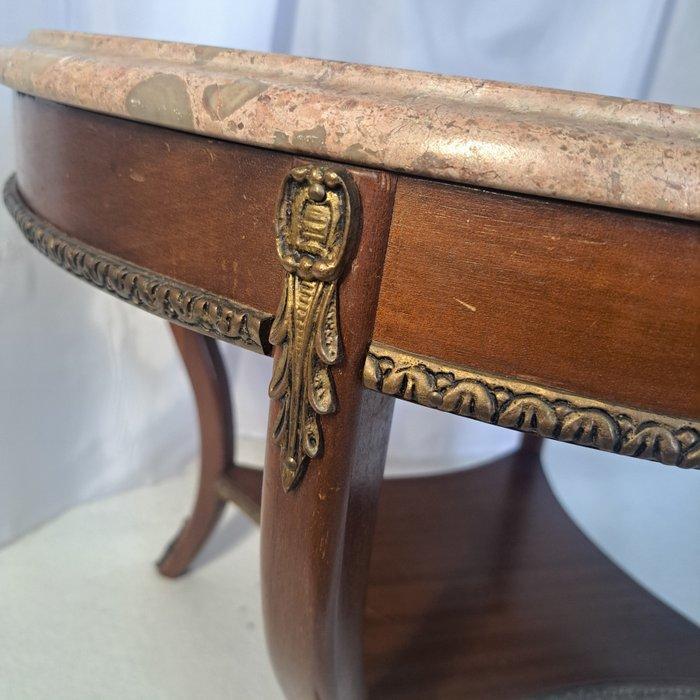 Bijzettafel - Hout, Marmer, Brons - Hoogte: 45 cm, Antiek en Kunst, Antiek | Overige Antiek