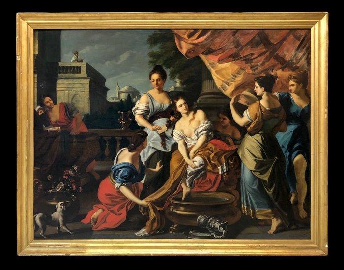 José Marcelo Contreras y Muñoz (1827-1889) - Bethsabée au, Antiek en Kunst, Kunst | Schilderijen | Klassiek
