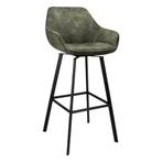 Barkrukken | RENE | Fluweel/Metaal | Hunter | Zwarte Poten, Verzenden, Nieuw in verpakking