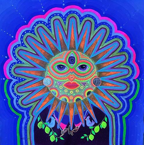 Mo Kalache - Sunny Warrior XL, Antiek en Kunst, Kunst | Schilderijen | Modern