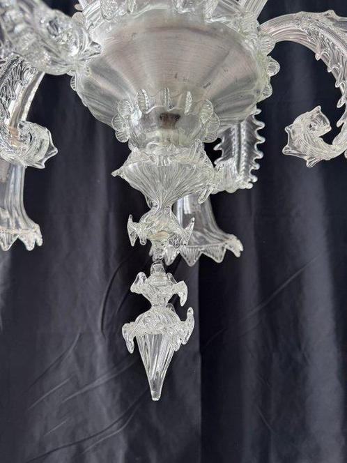 Kroonluchter - Transparant - Muranoglas - 6 lichten / 95 cm, Antiek en Kunst, Antiek | Verlichting