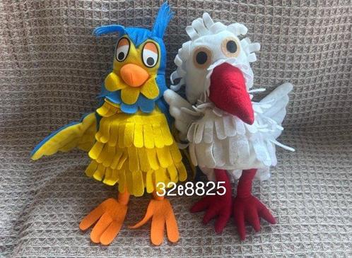 Figure - De Fabeltjeskrant 7 Handpoppen/poppenkastpoppen,, Antiek en Kunst, Antiek | Overige Antiek