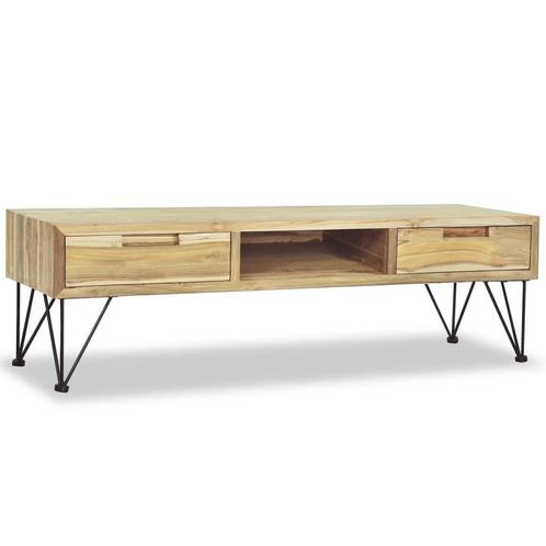 vidaXL Tv-meubel 120x35x35 cm massief teakhout, Huis en Inrichting, Kasten |Televisiemeubels, Nieuw, Verzenden